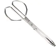 Fire Tongs Metal Clip Tong Stainless Steel Safely Transporting Grill Tongs BBQ Tong for BBQ Fire Hiking Fire Place Stove, Length 30cm