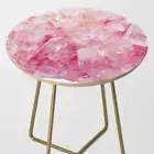 Rose Quartz Coffee Side Table Top, Agate Quartz Center Sofa Table Top Decor