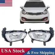 For Kia Rio K2 Sedan 2012-2015 1Pair Clear Front Bumper Driving Fog Lamp Light (for: Kia)