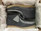 CLARKS ORIGINALS WALLABEE BOOT BLUE COMBI SIZE 8.5M