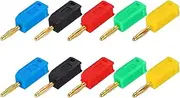 uxcell 10 Pcs 2mm Banana Plugs, 10A 7mm OD 26.5mm Length Speaker Wire Cable Plugs Connectors, Banana Jack Connector for Speaker Wire Audio Cable, 5 Colors
