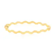 9ct Yellow Gold 60mm Wave Bangle