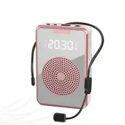 Portable for Teachers with Microphone Headset,Rechargeable Speaker for Training,Tour Guide,Classroo Rose Gold