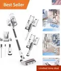 Cordless Vacuum Cleaner, 140AW Powerful Suction, 60 Mins Max Runtime and Fast...