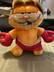 VINTAGE 1988 GARFIELD AS BOXER 9" Plush STUFFED ANIMAL Toy NWT