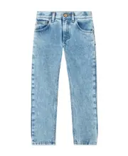 Versace Kids Logo-Patch Straight-Leg Jeans 12,8Y,14Y,12Y,10Y Blue