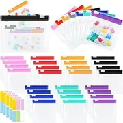 29 Pieces Zipper Pill Pouch Pill Pouch Set Reusable Clear Plastic Pill Pouch Resealable Travel Medication Organizer with Slide Lock Small Items Travel Storage Bag