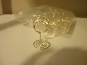 SET OF (20) GOLD PLACE CARD, PHOTO, MENU, PARTY OR WEDDING FAVOR HOLDER (NEW)