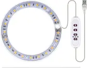 YALIYA LED Grow Light Full Spectrum Phyto Grow Lamp USB Angel Ring Lamp for Succulents, Flower Plants Growth (Sunshine)