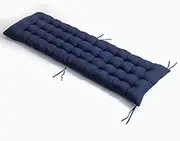 Thick Bench Pad Mat Seat Cushion Sun Lounger Cushion Non-Slip Rectangle Soft Chaise Swing Chair Cushion for Garden Indoor Outdoor Wooden Bench 48x170cm Blue