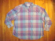 Tommy Bahama Siesta Key Paloma Plaid Deep Space Sun Shelter Shirt Size 3XLB NWT