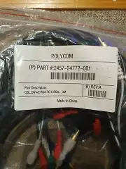 Polycom 2457-24772-001 DVI+2 RCA to 5 RCA HDX Monitor Cable 3M