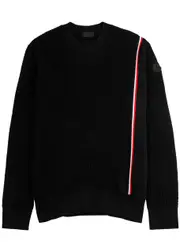 Moncler Waffle-knit Cotton Jumper - Black - M M