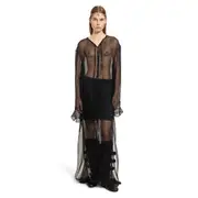 [ANN DEMEULEMEESTER] Matleen X-Long Kaftan Dress Black