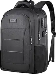 Travel Laptop Backpack Water Resistant Anti-Theft Bag with USB Charging Port and Lock 17.3 Inch Computer Business Backpacks for Women Men College School Student Gift,Bookbag Casual Hiking Daypack