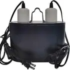 Dual Reptile Light Fixture,Dual Deep Heat Lamps UVB Light Fixture for Reptiles D
