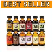 Baker's Best Natural Flavor Extracts Collection - 12 Gourmet 1 FL OZ Bottles