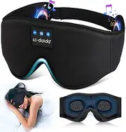 LC-dolida Sleep Mask with Bluetooth Headphones Bluetooth Sleep Mask Sleep Headphones,3D Eye Mask for Sleeping Mask Music Sleeping Headphones for Side Sleepers Meditation Gifts Gadgets for Men Women