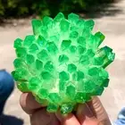 332G Newly discovered green phantom quartz crystal cluster mineral sample