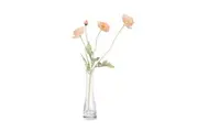 Glamorous Fusion Poppy 46cm Peach Artificial Plant Flower Arrangement Decorative In Bud Vase