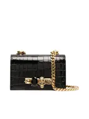 Alexander Mcqueen Jewelled Crocodileeffect Satchel