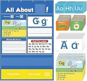 Pocket Chart for Alphabet Learning | Alphabet Wall Pocket Chart,Interactive Letter Practice Supplies for Home Preschool Kindergarten