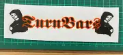 old school bmx decals stickers solid bikes turn bars orange black wiite on clear