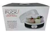 Wolfgang Puck Automatic Yogurt Maker with 7 Reusable 6oz Glass Jars Brand New