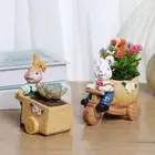 Bunny Planter Pot Plant Holder Gift Containers Table Centerpiece Easter