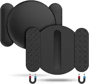 DLENP [2 Pack Magnetic Silicone AirTag Holder with Strong Magnet and Ultra Adhesive Sticker for Apple AirTag Case, Anti-Lost Hidden Air Tag Mount for Car, Bike, Metal Surfaces