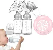 Electric Portable Pump for Nursing | Breast Pump Extraction Pumps with 2 Milk Bottles,Multiple Modes, Low Noise for New Mothers, Postpartum Mothers, Breastfeeding