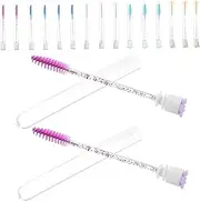 Gogogmee 20pcs Eyelash Brush Eyebrow Brush Eye Lashes Eyelash Mascara Eye Brow Mascara Wands with Tube Lash Wands Makeup Eyebrow Plastic