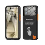 Nevenka Waterproof Phone Case Underwater Snorkeling Case for 6.1in iPhone 15/15 Pro 14/14 Pro Diving Beach Essentials-Black