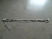 Silver-Tone Rhinestone Anklet Multi Row Chain Ankle Bracelet