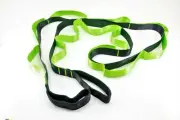 Versatility 12 Loops Strap Yoga Stretch Strap, Nonelastic Stretch Strap Green