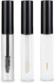 3 Pcs 10ml Black Empty Mascara Tube, Mascara Tubes Empty for Castor Oil, Empty Mascara Tube, Empty Mascara Bottles with Brush, Clear Glass Mascara Tube and Wand Glass DIY Cosmetics Tools
