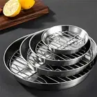 Integrated Cooling Rack Round Baking Tray for Perfect Roasting Results
