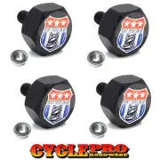 4 Black Billet Hex License Plate Frame Tag Bolts DON'T TREAD ON ME - 095
