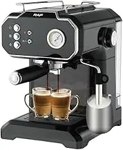 Multifunctional Coffee Machine, High-Pressure Steam for Milk Frothing,850W Powerful Heating, 1.8L Large Capacity, Clear Water Level Indicator