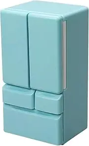Doll House Fridge | 1:12 Scale Creative Double Door Fridge,Toy Kitchen Products, Children Play Home Toy, Doll House Furniture for Birthday Christmas Easter