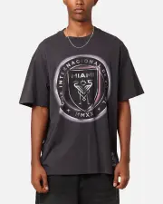 [MITCHELL & NESS] Mitchell & Ness Inter Miami Cf Chrome Spray T-shirt Faded Black - Size L L Faded Black