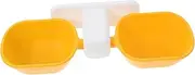 JOINPAYA Pet Hanging Double Bowl Feeder Tipping Design Removable Plastic Pet Food and Water Container for Cats and Space Saving Kitten Feeder