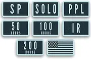 EntireFlight - Private Pilot Milestone Patch Set, Hook and Loop Patches, Earn Your Private Pilot's License Progress Patches, Tactical Patches, Tactical Gear for Backpacks, American Flag Patch Included