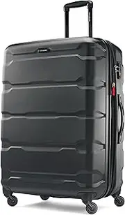 [Samsonite] Unisex-Adult Omni Pc Hardside Expandable Luggage with Spinner Wheels, Black, Checked-Large 28-Inch, Omni Pc Hardside Expandable Luggage with Spinner Wheels