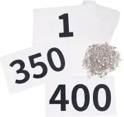 Tyvek Running Bib Competitor Numbers with Safety Pins, Running Numbers Paper Tag