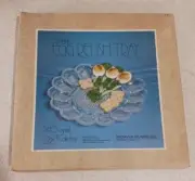 VTG Indiana Glass 11" (27.94 Cm) 2410 Crystal Egg Relish Tray Hobnail