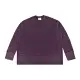 【Y-3 山本耀司】Y-3同色印花LOGO純棉長袖T恤(男款/深紫色)