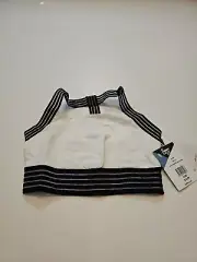 NWT Soffe Junior's Team Sports Bra White Black Women's XS Brand New With Tags