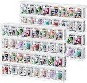 WINKINE Acrylic Display Bitty Protector Case Compatible with Funko Bitty Pop, Wall-Mount Clear Bittys Display Shelf, Mini Collection Display Case, Figure Display Stand, 2 Pack (Clear)