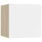 Wall-Mounted Wooden Cabinet TV Storage Unit Shelf Rack Bookcase Cupboard White